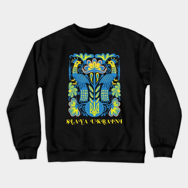 SLAVA UKRAINI - Glory to Ukraine Crewneck Sweatshirt by Obey Yourself Now